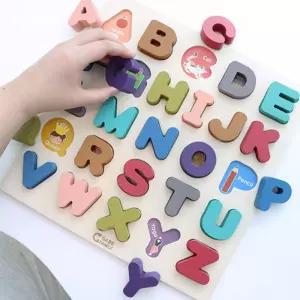 대문자 알파벳퍼즐 원목판 돌봄교실 특수반 어린이집 엄마표 초등생 아동 놀이방 발달
