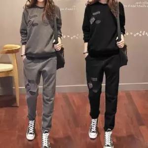 TBZ 기모 여성 트레이닝복 세트 놈코어룩 겨울 츄리닝