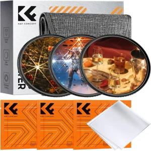 K F 컨셉 55mm 스타 필터 키트 (3개) 4포인트 6포인트 8포인트 크로스 스크린 스타버스트 세트 -18 레이어