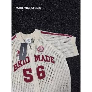 아고스또 니트 캐주얼 긴팔 블라우스 레터링 프린트 집업 남자집업니트 상의 펀칭 래쉬가드 얇은 UNO1