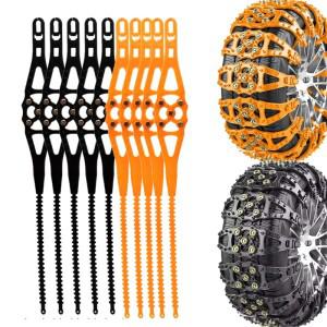 모든 차량용 스노우 체인 빠른 장착 논슬립 디자인 자동차 SUV 트럭용 얼음길 겨울 눈길 운전 쉬운 설치