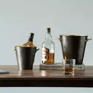 고급 구리 아이스버킷 쿨러 양동이 얼음통 와인 양주 칠링백 사케 수직 샴페인 파티