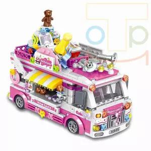 탑몰 미니블록 케이크트럭 푸드트럭만들기 목재장난감