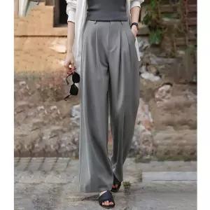 여성용 정장 바지 이른 봄 와이드 캐주얼 오피스룩 긴 CH1