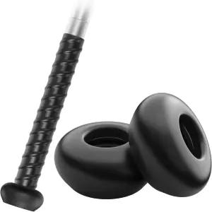 [2팩] 야구 배트 그립 노브 커버 초크 업 링 청소년 및 성인 소프트볼 티볼 액세서리 - 블랙