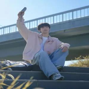 하프 추동 빈티지 봄 체크 코트 재킷 스웨이드 남자코트 칼라 공기층 원템3