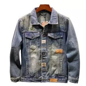 데님 남사친 캐주얼 자켓 개성있는 청자켓 복고 스타일 봄가을 루즈핏 CH3