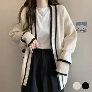 직장인 사무실 아우터 라인 노버튼 여자 가디건 Khf6+9Aob