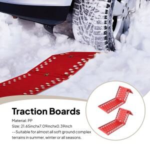 눈 탈출 장치 트랙 패드 롤 미끄럼 방지 플레이트, 픽업용 헤비 듀티 오프로드 트랙션 트랙, 2x 트랙션 보