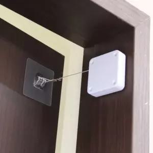 화이트 무타공 와이어 도어클로져 반자동문 와이어도어클로저 도어클로저 자동문닫힘