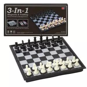 접이식 자석 체스판(25cmX25cm)체커 백개먼 3in1 보드게임