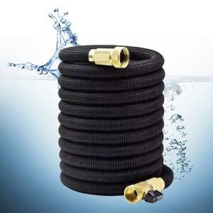 확장 가능 정원 호스 유연한 워터 단단한 황동 피팅과 이중 라텍스가  휴대용 파티오
