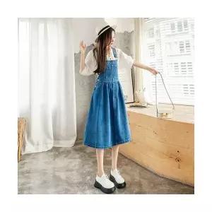 여친 치마 데님 청치마 통통 빅사이즈 슬림핏 오버롤 CH1