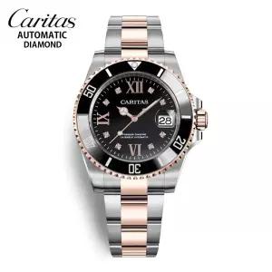 카리타스 다이아몬드 세라믹 오토매틱 남 명품 예물 선물 고급 로즈골드 콤비 손목 시계 / C17200BM