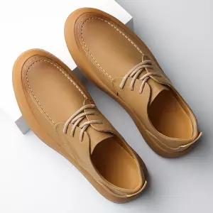 여자 플랫워커 슈즈 비즈니스 통굽 플랫 빈티지 워커 카고 스타일 앵클부츠 BE5