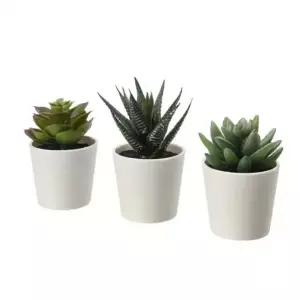 이케아 FEIKA 인조 식물 다육 화분 3개 세트