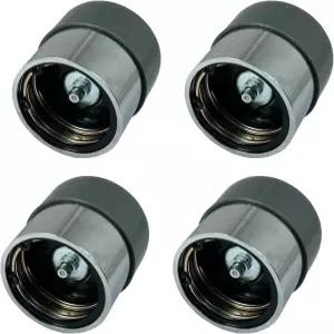 베어링 버디 1980 먼지 캡과 호환되는 트레일러 휠 보호대 4종 세트 커버 캡이 있는 1.98인치 스테인리스