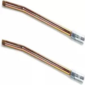 Utoolmart 도금 철 파이프 버터 호스 및 액세서리 230mm 길이 10mm 직경 손으로 작동하는 그리스 건 2Pcs와