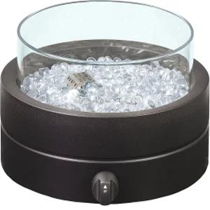 아마존 베이직 14인치 원형 프로판 파이어 피트 유리 돌이 있는 9000 BTU 휴대용 테이블탑 벽난로 야외