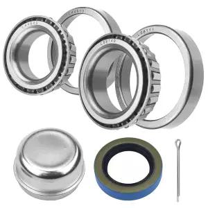 3500파운드 트레일러 액슬용 L44649 L68149 베어링 키트 1.98인치 그리스 캡 씰 코터 핀 회전 소음 및 고속