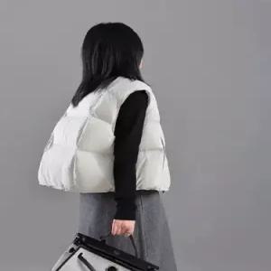 여성 캐주얼 활용도 패딩조끼 라운드 좋은 스트링 민소매 조끼 네오프렌 다운 밑단 SPO마켓1