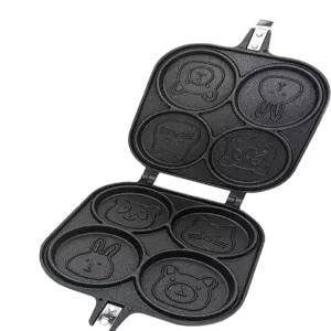 양면 4구 국화빵틀 베이킹 몰드 간식 동물 가정용 와플