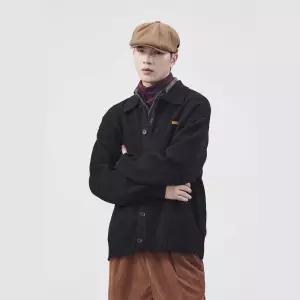 남자 니트 고정밀 가디건 터틀넥 칼라넥 추동 봄가을 항볼사 원픽3