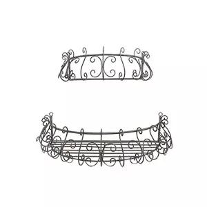 테라스선반 테라스 벽선반 2종세트 브라운 소품 화분 수납진열대