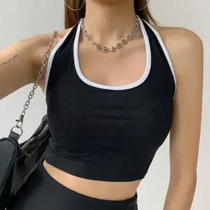 [하프클럽/]3컬러 홀터넥 코튼 크롭 나시 OSM_1006516