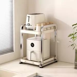 주방 철제 밥솥 슬라이드 선반 수납장 레일선반 거치대 32cm