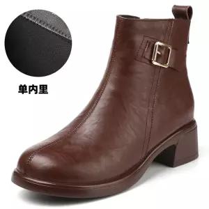 빈티지 캐주얼 가을 라이더 워커 워커힐 앵글 소가죽 지퍼 진가죽 버클 부츠 여자신발 원템3