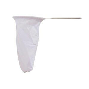 5.3 u201D 대형 재사용 가능한 태국 차 필터 u2013 전통 천 스트레이너에 차, 커피, 코코넛 밀크, 아몬드 주스용 금속 손잡이 포함