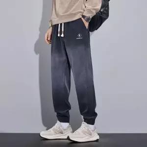 바지 데님 남친 캐주얼 춘추 배기 청바지 보카시 워싱 조거 긴 BE1