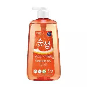 [애경] 순샘 주방세제 1kg용기 3개 (베이킹소다 피톤치드, 구연산 자몽 택1)