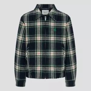 매장정품 BEANPOLE 빈폴 체크 헤링턴 숏 코트 - 그린BF5X30C01M 1029168