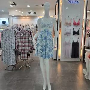 비비안 꽃 프린트 컵패드 여성 레이스 풀슬립 원피스 FS0801A 655947