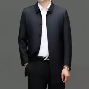 엘럽 하프 캐주얼 남성 트렌치 봄가을 자켓 얇은 코트 박템3