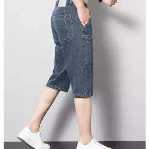 엘럽 남자 캐주얼 청반바지 스판 일자 6포켓 7부팬츠 박템5