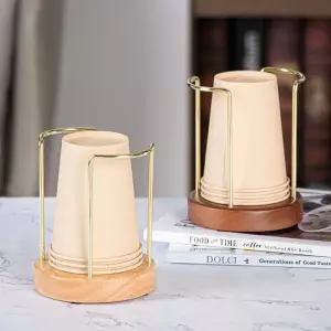 테이블 종이컵 컵 컵받침대 종이컵홀더 디자인 깔끔한 케이스 보관