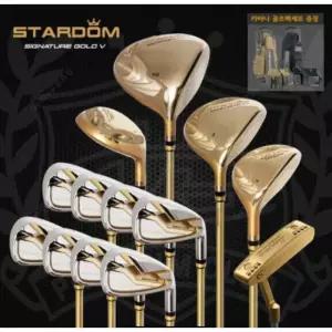 스타덤 시그니처 골드V 남성 클럽 풀세트 정품 골프백 캐디백세트