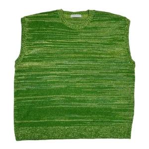 [리빌모아]남자 간절기 오버핏 팝콘 라운드 니트 베스트 AC-VES-Q016-그린