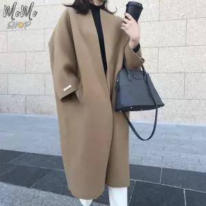 오버핏 롱코트 빅사이즈 오버사이즈 클래식 노카라 오피스룩 트렌치코트