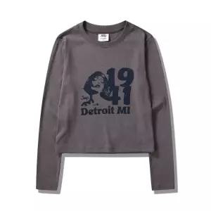 매장정품 JEEP 지프 여성) 골지 라운드넥 크롭 긴팔 티셔츠 JP4TSF028 1058449