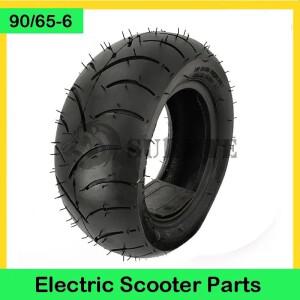 10 인치 90/65-6 전기 스쿠터 부품 진공 타이어  두꺼운 튜브리스 범용 방폭