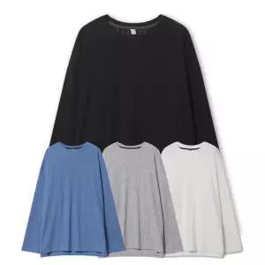 [리빌모아]남자 가을 라운드 옆트임 긴팔 니트티셔츠 AC-KN-Q010