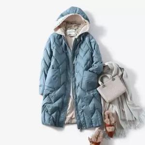 화이트 오리털 롱패딩 겨울 여성 경량 패딩 코트 점퍼