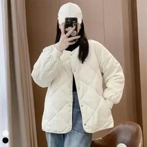 퀄팅 노카라 경량패딩 얇은 경량 여자 초 얇은패딩 패딩 여성