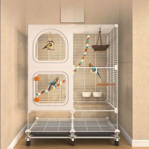 앵무새 놀이터 대형 스탠드 블랙 잉꼬 새장 키우기 나무 하늘다람쥐 다층 하우스