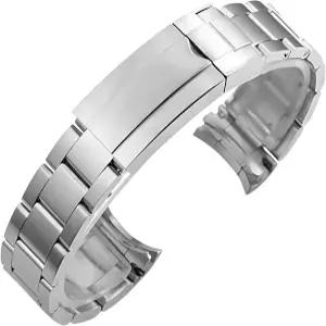 Hengfento2 Rolex GMT 데이트저스트 서브마이너 시계 밴드 남성용 안티러스트 솔리드 스테인리스 곡면