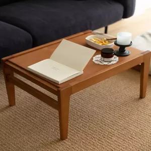 원목 커피테이블 탁자 사각 좌식 우드 티테이블 작은평수